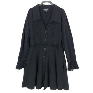 Gretty Zueger Black Sweater
Shacket  Long Sleeve XL Cotton
Pockets Boho